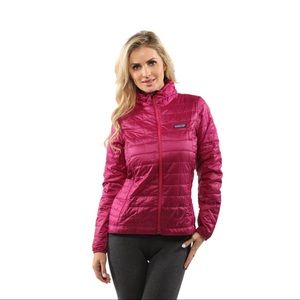 Nanopuff dark magenta jacket size S
